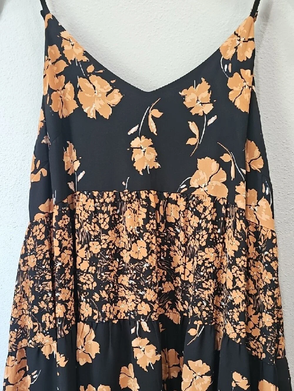 Mittoshop Black And Tan Floral Print Dress - Picture 3 of 5